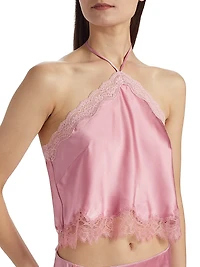 Rivier Satin Halterneck Top