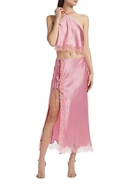 Rivier Satin Halterneck Top