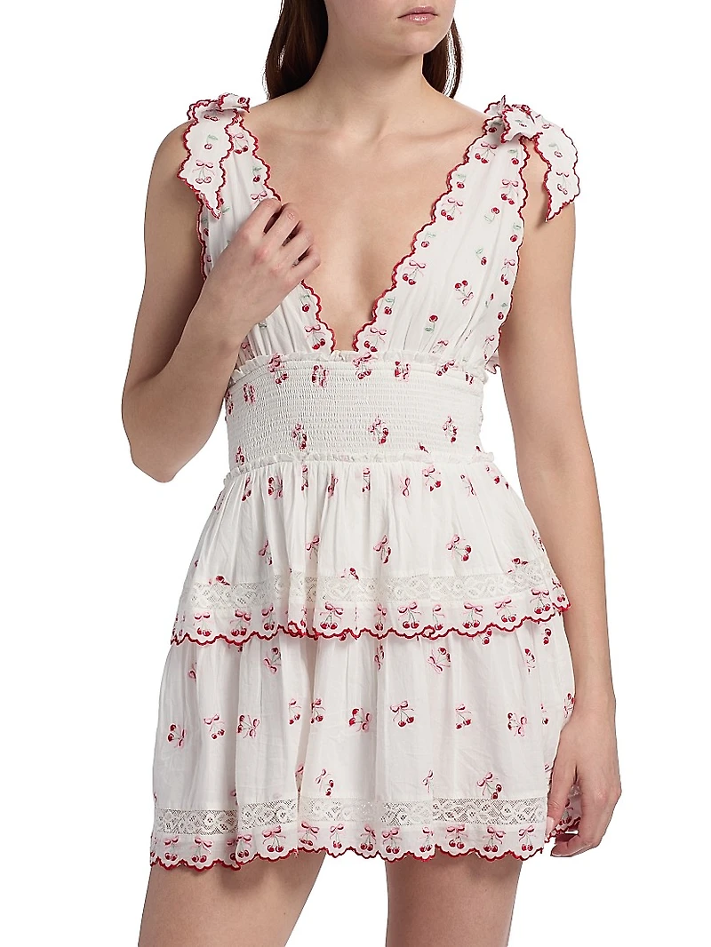 Soira Cherry Print Minidress