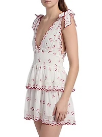 Soira Cherry Print Minidress
