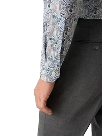 Paisley Cotton-Blend Button-Front Shirt