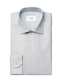 Slim-Fit Tattersall Check Button-Front Shirt