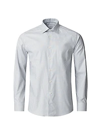 Slim-Fit Tattersall Check Button-Front Shirt