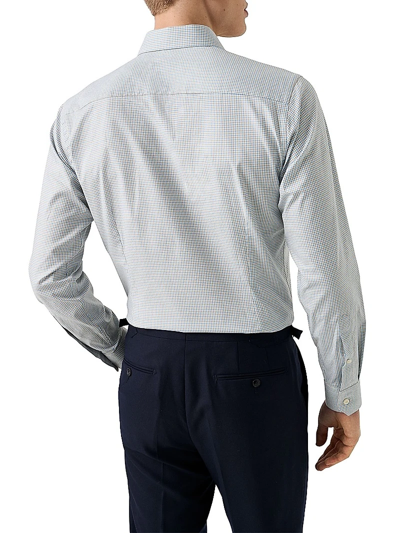 Slim-Fit Tattersall Check Button-Front Shirt