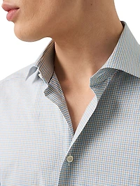 Slim-Fit Tattersall Check Button-Front Shirt