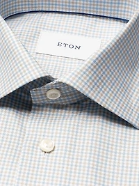 Slim-Fit Tattersall Check Button-Front Shirt