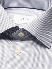 Contemporary-Fit Melange Neat Check Button-Front Shirt