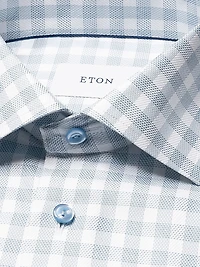 Contemporary-Fit Check Twill Button-Front Shirt