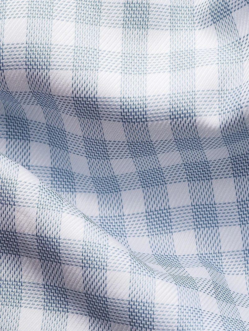 Contemporary-Fit Check Twill Button-Front Shirt