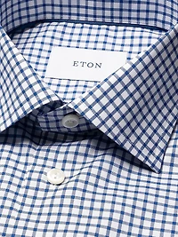 Slim-Fit Grid Check Button-Front Shirt