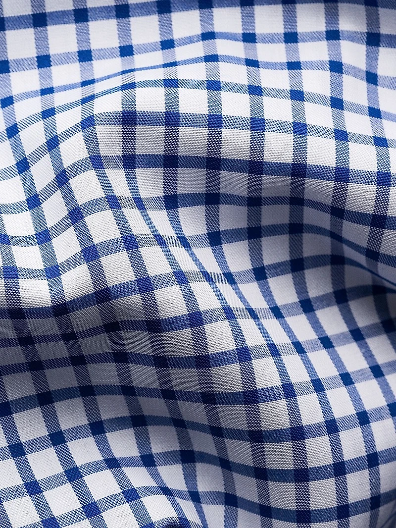 Slim-Fit Grid Check Button-Front Shirt