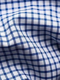 Slim-Fit Grid Check Button-Front Shirt