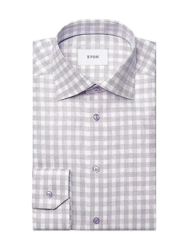 Slim-Fit Check Button-Front Shirt