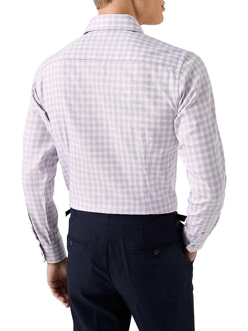 Slim-Fit Check Button-Front Shirt