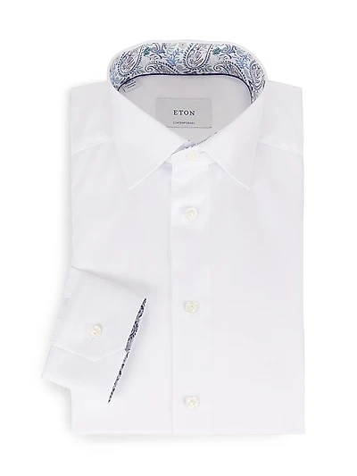 Contemporary Fit Paisley Twill Shirt
