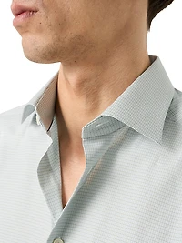 Contemporary-Fit Neat Check Button-Front Shirt
