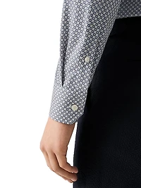 Contemporary-Fit Medallion Button-Front Shirt