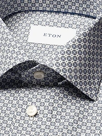 Contemporary-Fit Medallion Button-Front Shirt