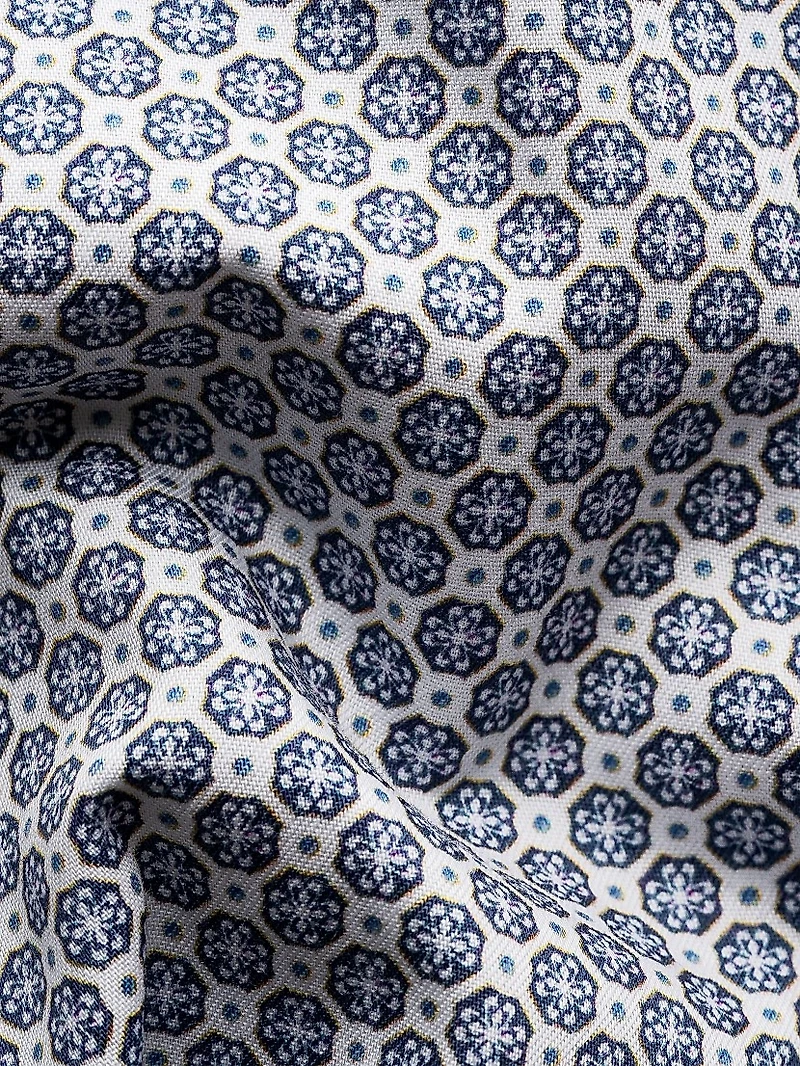 Contemporary-Fit Medallion Button-Front Shirt