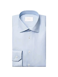 Contemporary-Fit Textured Solid Elevated Shirt