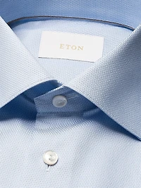 Contemporary-Fit Textured Solid Elevated Shirt