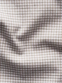 Slim-Fit Melange Gingham Button-Front Shirt