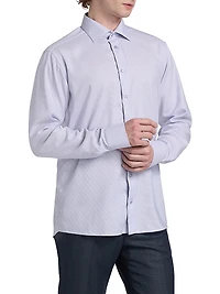 Contemporary-Fit Striped Elevated Cotton Shirt