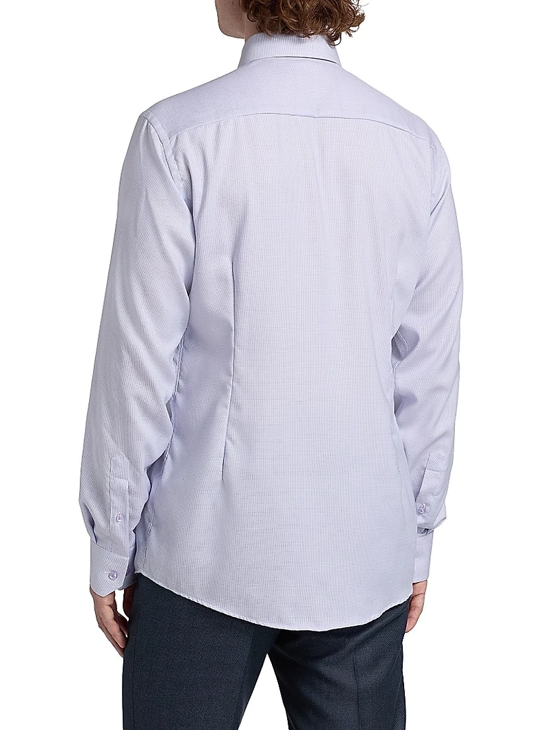 Contemporary-Fit Striped Elevated Cotton Shirt