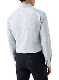 Slim-Fit Neat Check Button-Front Shirt