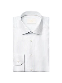 Contemporary-Fit Striped Button-Front Shirt
