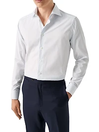 Contemporary-Fit Striped Button-Front Shirt