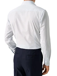 Contemporary-Fit Striped Button-Front Shirt
