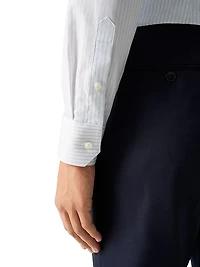 Contemporary-Fit Striped Button-Front Shirt