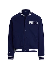 Logo Fleece Baseball Jacket