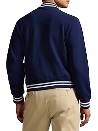 Logo Fleece Baseball Jacket