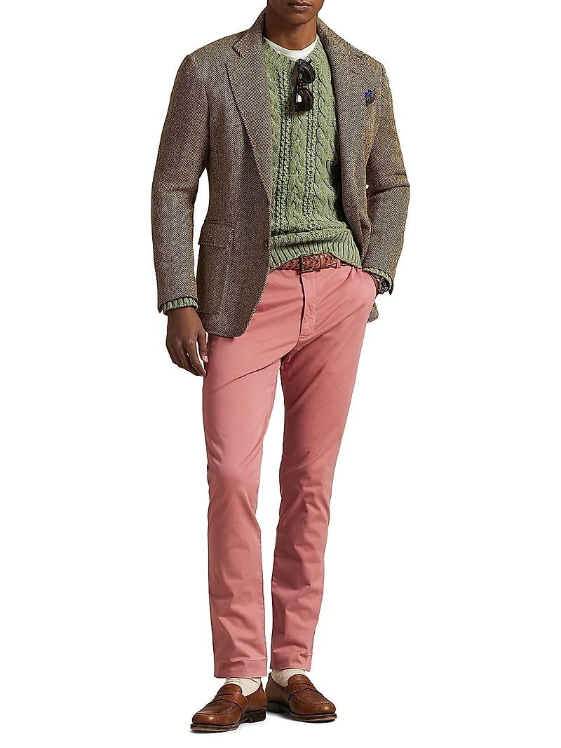 Cotton-Blend Fisherman Sweater