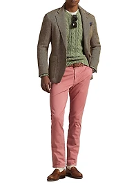 Cotton-Blend Fisherman Sweater