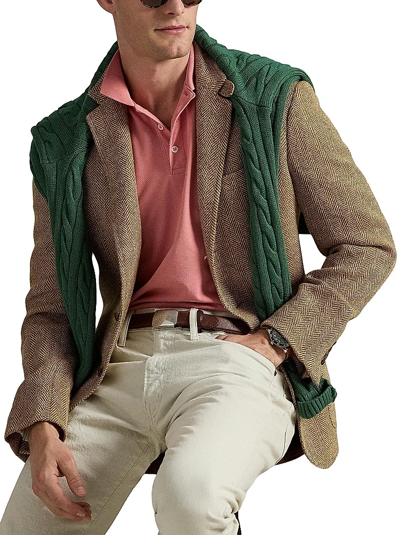 Custom-Slim-Fit Stretch Mesh Polo Shirt