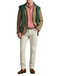 Custom-Slim-Fit Stretch Mesh Polo Shirt