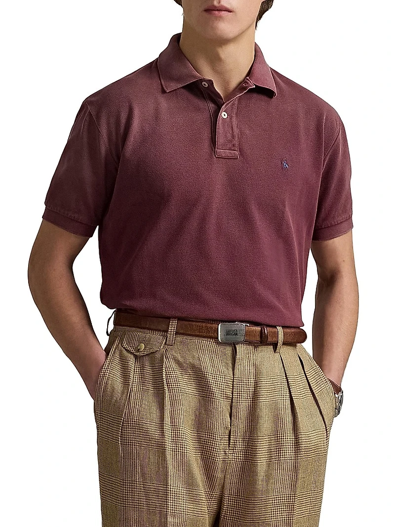 Original-Fit Mesh Polo Shirt