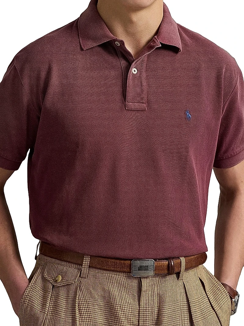 Original-Fit Mesh Polo Shirt