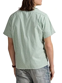 Classic Fit Gingham Oxford Camp Shirt