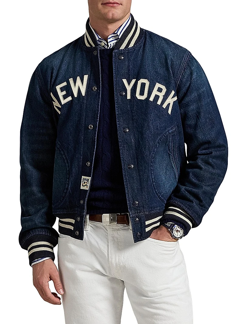 Yankees Denim Bomber Jacket