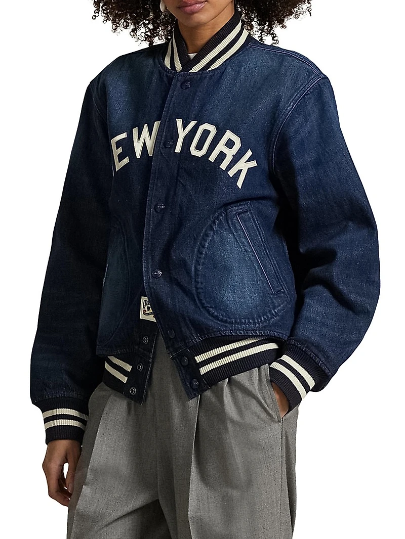 Yankees Denim Bomber Jacket