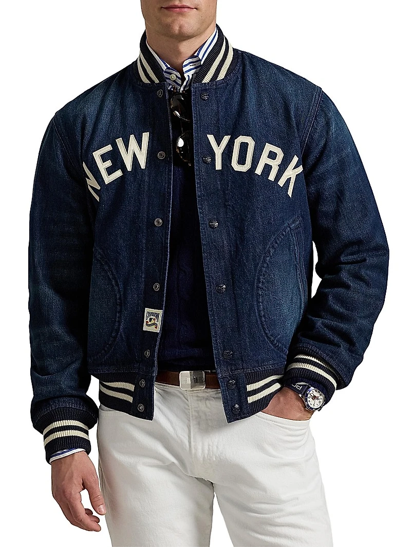 Yankees Denim Bomber Jacket