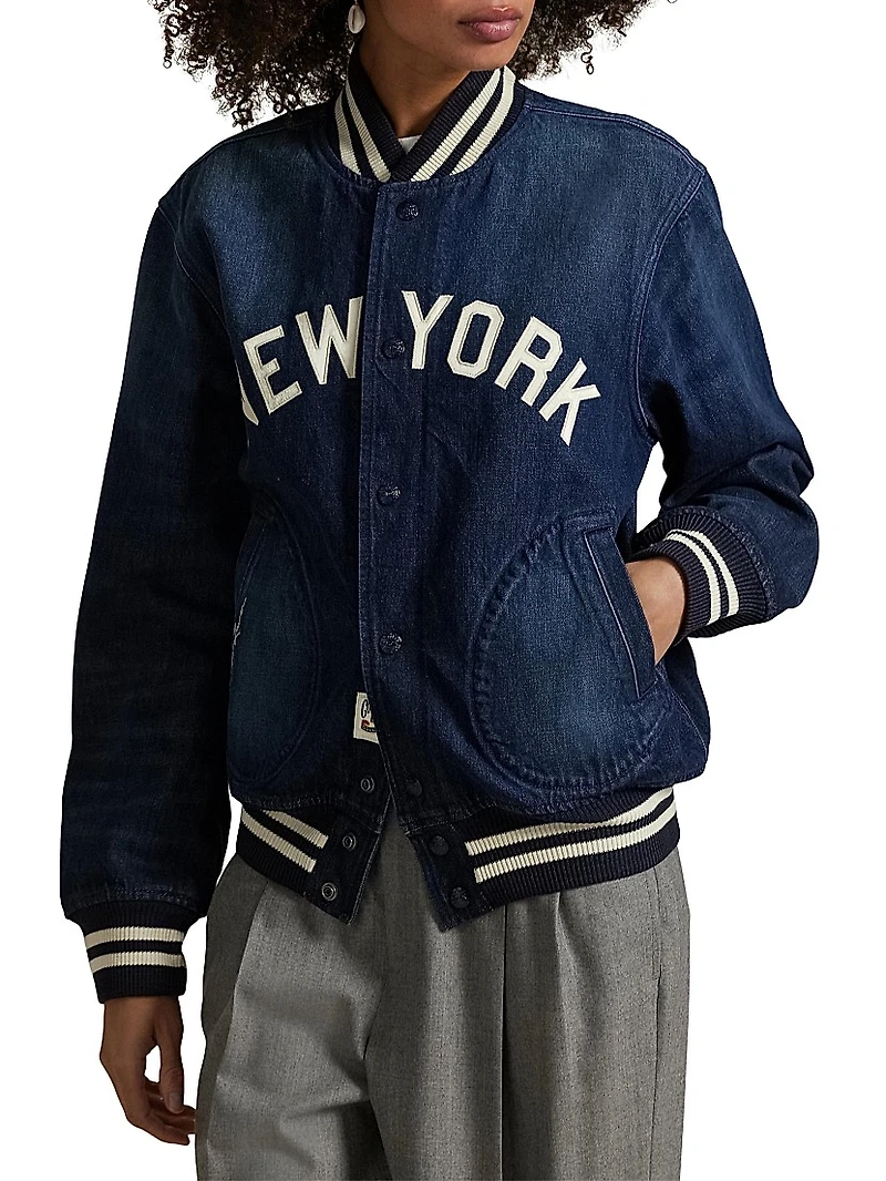 Yankees Denim Bomber Jacket