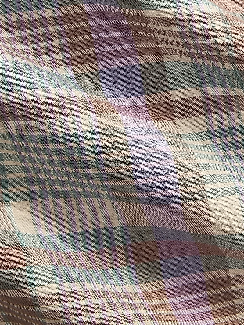 Classic Oxford Plaid Short-Sleeve Shirt