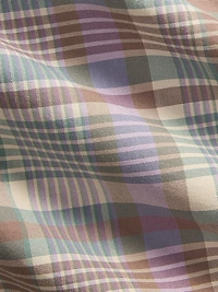 Classic Oxford Plaid Short-Sleeve Shirt