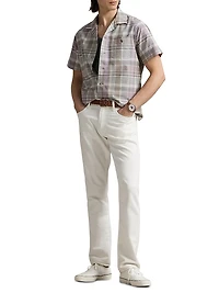 Classic Oxford Plaid Short-Sleeve Shirt