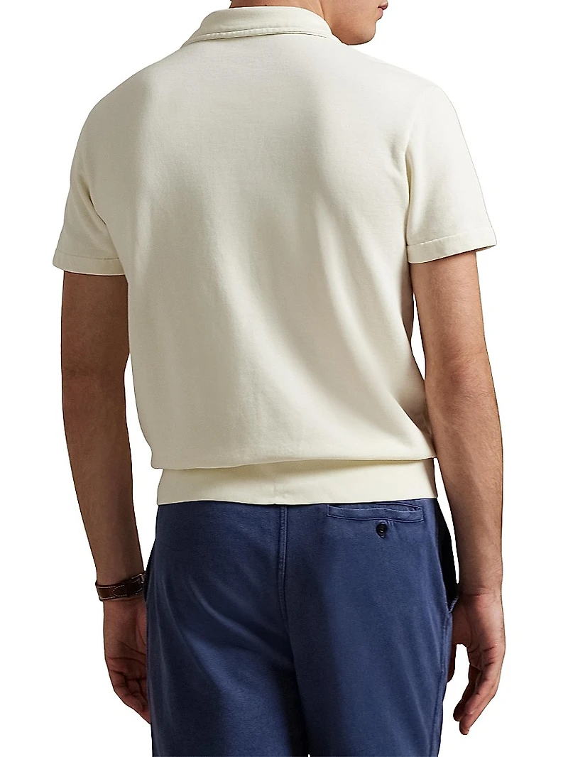 Loopback Fleece Polo Sweatshirt